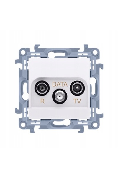 Kontakt-Simon Simon 10 Priza pentru antenă RTV-DATA alb CAD.01/11 KONTAKT