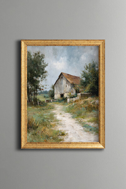 epiqart Village House - Vintage Patterned Painting - Fine Model