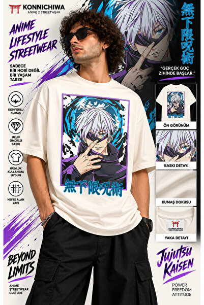 FG KONNİCHİWA Jujutsu Kaisen Satoru Gojo Sukuna Geto T-SHIRT TİŞÖRT TSHIRT – ...