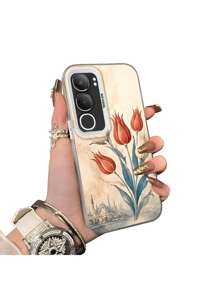 Hontinga حافظة هاتف متوافقة مع Vivo Y19S مصنوعة من السيليكون بحافة صلبة وخلفي...