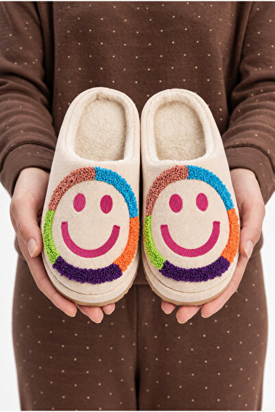 Slipcat Women'S, Velvet, Smiling Face Figured, Wool Inside, Silent Sole House...
