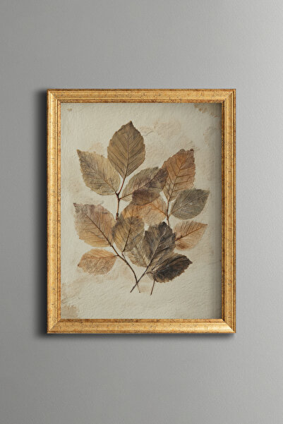 epiqart Dried Leaves - Vintage Patterned Painting - Fine Model