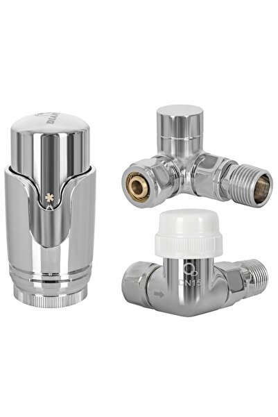 DIAMOND SET TERMOSTATIC PENTRU ÎNCĂLZITOR 1/2 " AXIAL DREAPTA CROMAT DN15