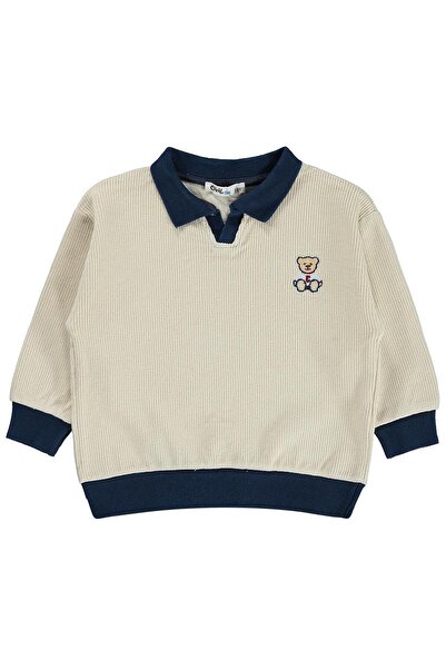 Civil Boys Civil Erkek Çocuk Ayıcık Nakışlı Polo Yaka Sweatshirt | Selanik | ...