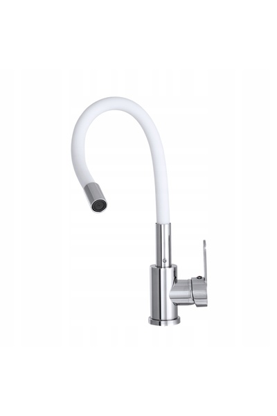 Gamma BATERIE CHIAZĂ BUCĂTĂRIE BATERIE BAIE CU NACIPĂ FLEXIBILĂ ALBĂ 360 °   ...