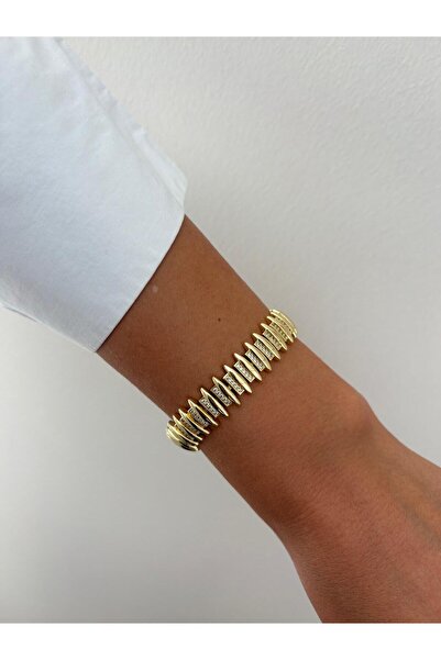 XUPING JEWELRY سلسلة خاصة من أحجار الزركون، سوار ذهبي اللون سميك من نوع XP