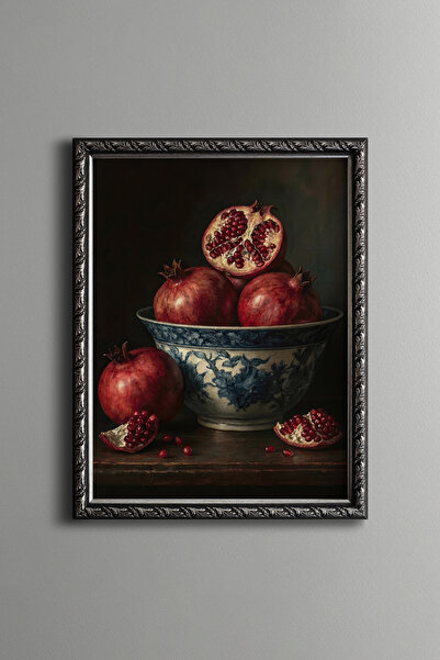 epiqart Pomegranate Abundance - Vintage Patterned Painting - Fine Model