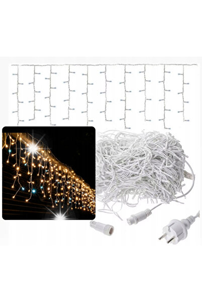 NO BRAND SOPLE 300 LED Perdea Luminoasă de Exterior, Alb Cald Intermitent, 15...