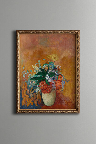 epiqart Flowers in a Vase - Vintage Patterned Painting - Fine Model