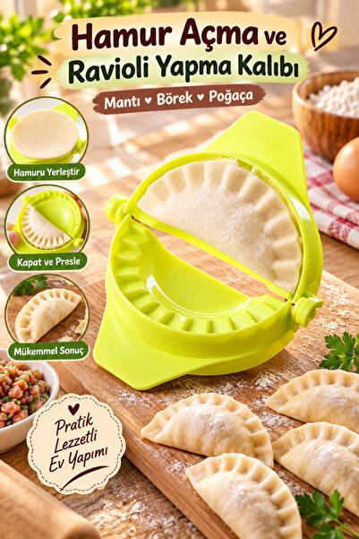 House Bird Pratik Hamur Açıcı ve Presleme Kalıbı Mantı Börek Poğaça Ravioli Y...