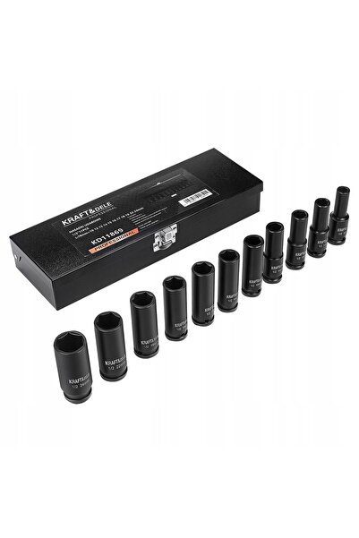 NO BRAND NASADKI Set de chei pneumatice lungi 1/2 " CR-MO 11 piese. Carcasă m...