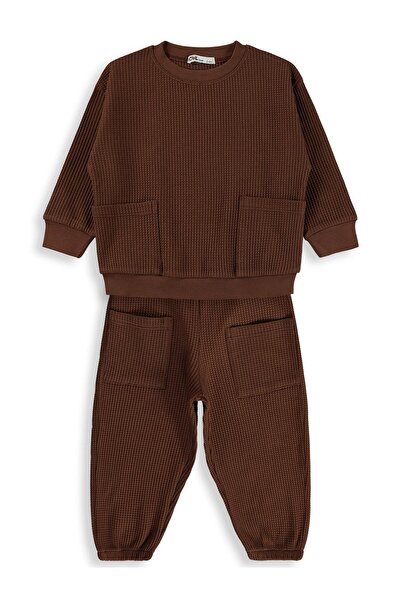 Civil Boys Honeycomb Fabric Set for 2-5 Years - Brown