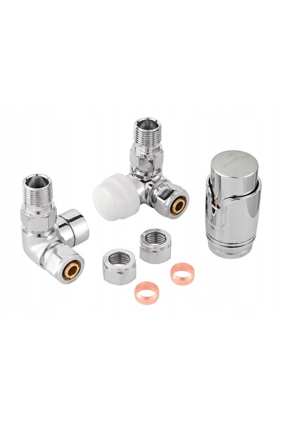 DIAMOND SET TERMOSTATIC PENTRU ÎNCĂLZITOR 1/2 " AXIAL STÂNGA CROMAT DN15