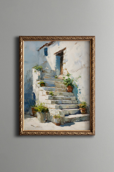 epiqart Stone Stairs - Vintage Patterned Table - Thin Model