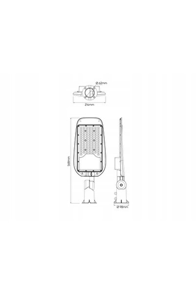 LEDLINE Lampă stradală 100 W 10000 lm alimentată de rețea