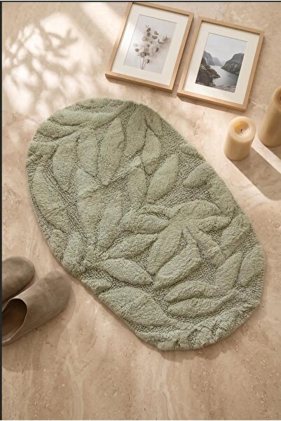 İrya Allesi Tekli %100 Pamuk Banyo Paspası 50x80 Cm Yeşil
