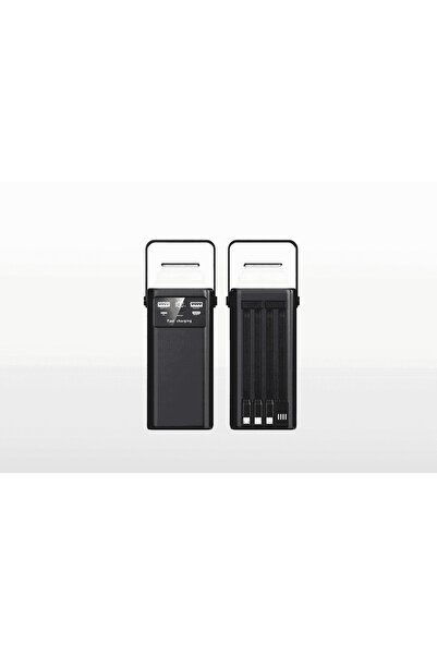 Denx Professional بنك طاقة سلكي من دينكس، 60000 مللي أمبير، 4 منافذ، أسود - D...