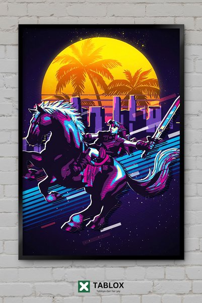 tablomaxtbx Epona Zelda At Fantastik Video Game Poster Cadru de perete Aspect...