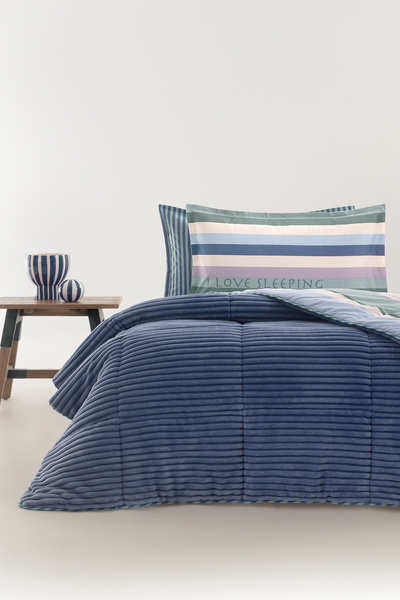 Yataş Feeney Double Triola Sleeping Set - Indigo