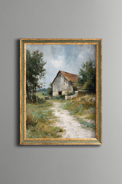 epiqart Village House - Vintage Patterned Painting - Fine Model