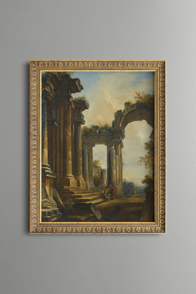 epiqart Antique Pillars and Arches - Vintage Patterned Table - Fine Model