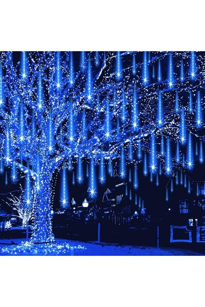 Noonedibs Lumini decorativă ploaie meteor LED — 30cm, rezistentă la apă, efec...