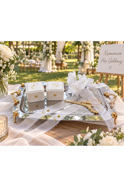 LilAmor Concept Hediyelik Soz nişan ayaklı tepsi seti kız isteme gelin çeyiz