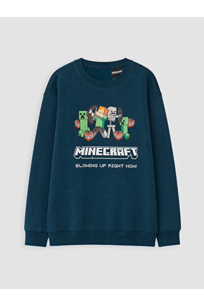 LC Waikiki Παιδικό Φούτερ με στάμπα Minecraft