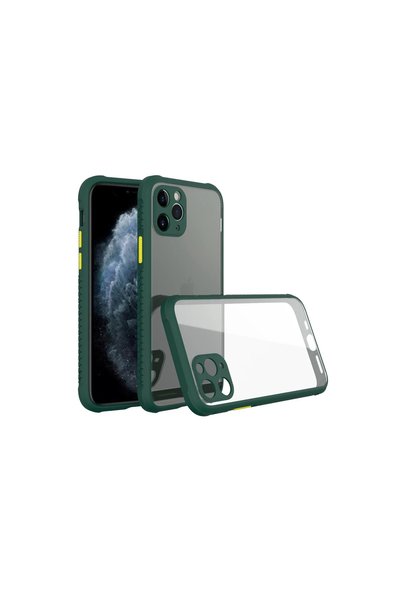 FMA Apple iPhone 11 Pro Case Miami Transparent Silicone - Dark Green