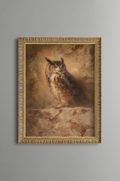 epiqart Owl - Vintage Patterned Painting - Fine Model