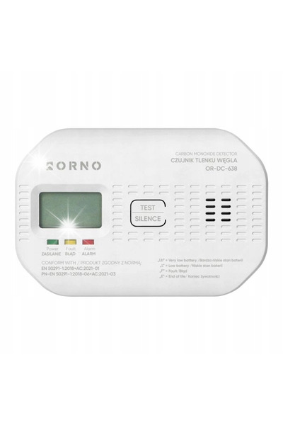 Orno DETECTOR MONOXID DE CARBON SENZOR BATERIE 10 ANI 2xAA OR-DC-638