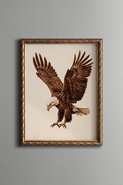 epiqart Eagle with Spread Wings - Vintage Patterned Painting - Fine Model