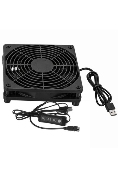 Alfais 6035 USB Soğutucu Fan Laptop Modem Konsol Altı Hız Ayarlı 120mm 5V 3 K...