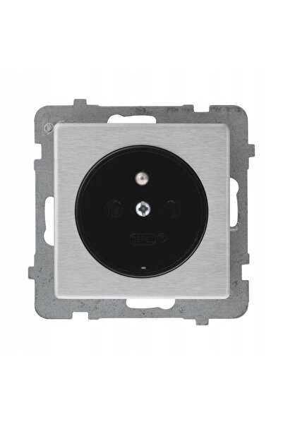 OSPEL Priză simplă cu împământare SONATA GP-1RMZ/m/37 STAL INOX