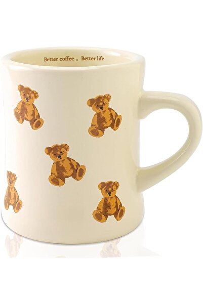 Tazweeq Teddy Bear Coffee Mug 350ml, Cute Ceramic Cup for Home and Office, Ch...