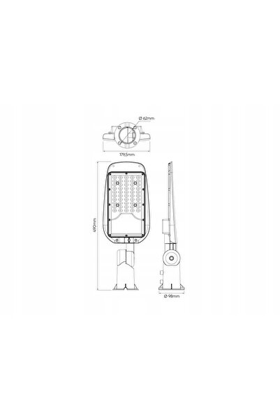 LEDLINE Lampă stradală 50 W 5000 lm cu alimentare din rețea