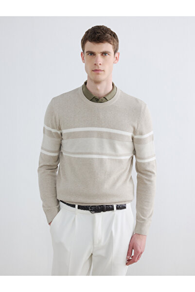 LC Waikiki Regular Fit Striped Men's Knitwear Sweater