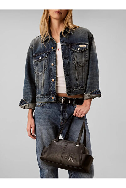Calvin Klein Cavin Klein POCKETS MONOLOGO SHO, UB1 Siyah Kadın Çanta