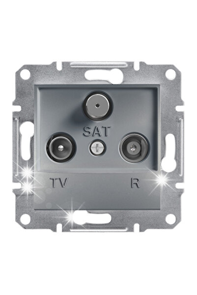 Schneider Electric Priză RTV-SAT 1dB FINAL SCHNEIDER ASFORA Oțel