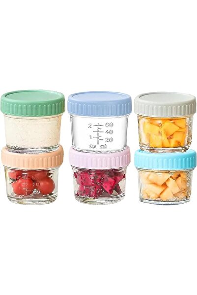 GENERAL 6 PCS Glass Storage Containers for Adult, 4.2 oz (120ml) Small Condim...