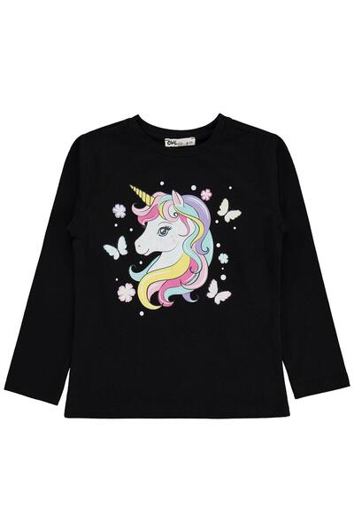 Civil Girls Φούτερ με στάμπα Unicorn για 6-9 ετών Km - Μαύρο