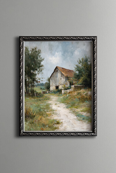 epiqart Village House - Vintage Patterned Painting - Fine Model
