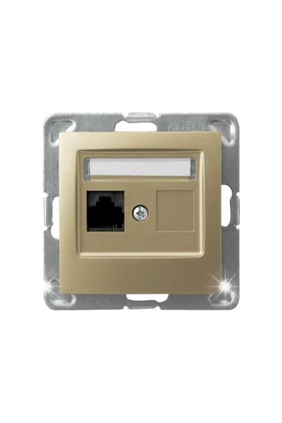 OSPEL Priză de calculator RJ45 5e cu o singură intrare GPK-1Y/K/m/28 GOLD