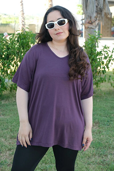 ÖZEL ÜRETİM BÜYÜK BEDEN MÜRDÜM BASİC T-SHİRT