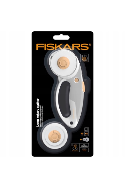 FiSKARS Cutter cu lamă dreaptă de 45mm și 60mm, cuțit utilitar pentru tăierea...