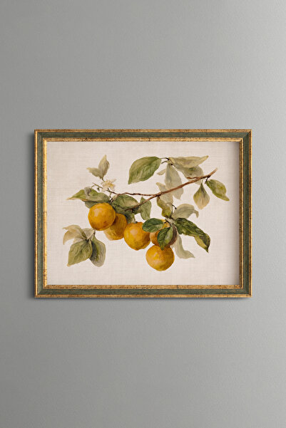 epiqart Oranges on the Branch - Vintage Patterned Painting - Fine Model