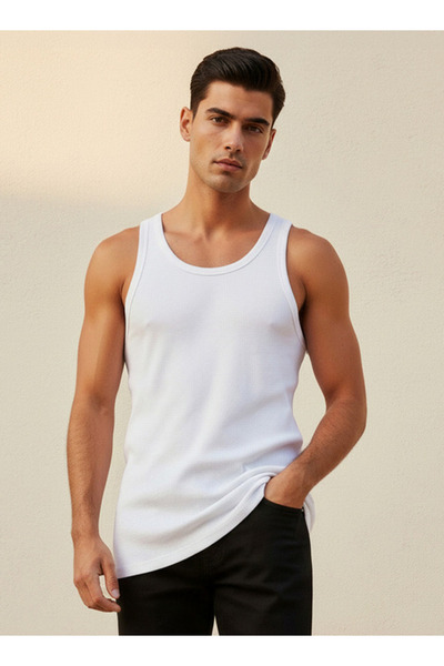 FAV Basics Textured Sleeveless Scoop Neck Vest
