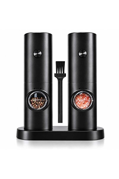 NewEvo Set de 2 NewEvo ®   Râșnițe electrice pentru sare și piper, 4x AAA, mă...