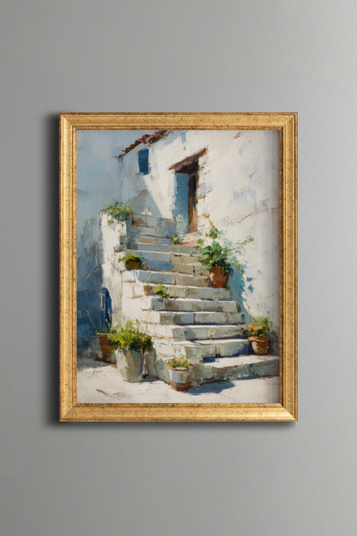 epiqart Stone Stairs - Vintage Patterned Table - Thin Model