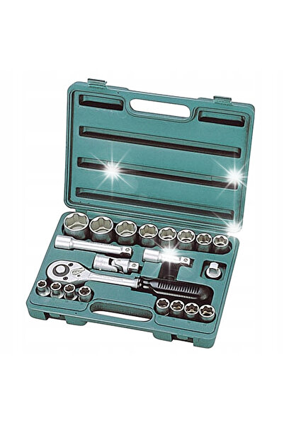 Honiton Set de chei tubulare cu clichet, 21 piese, cu antrenare de 1/2 inch